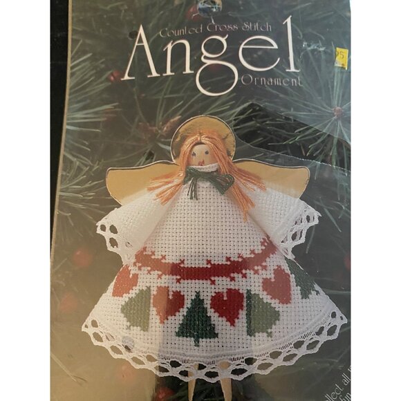 Designs for the Needle Counted Cross Stitch Angel Ornament Hearts 'n Trees #1462 - Picture 2 of 7